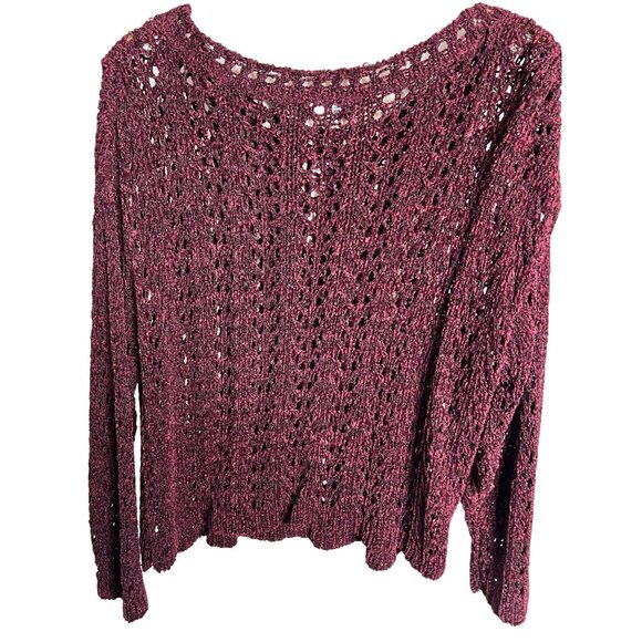 Zero II Sixty Sweater OS Open Knit Boxy Y2K Boho Cute Goth Oversized - Picture 6 of 7